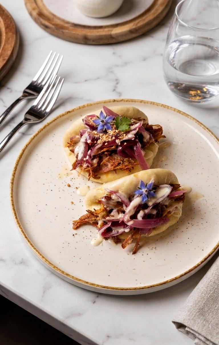 Bao di carne con cipolla rossa