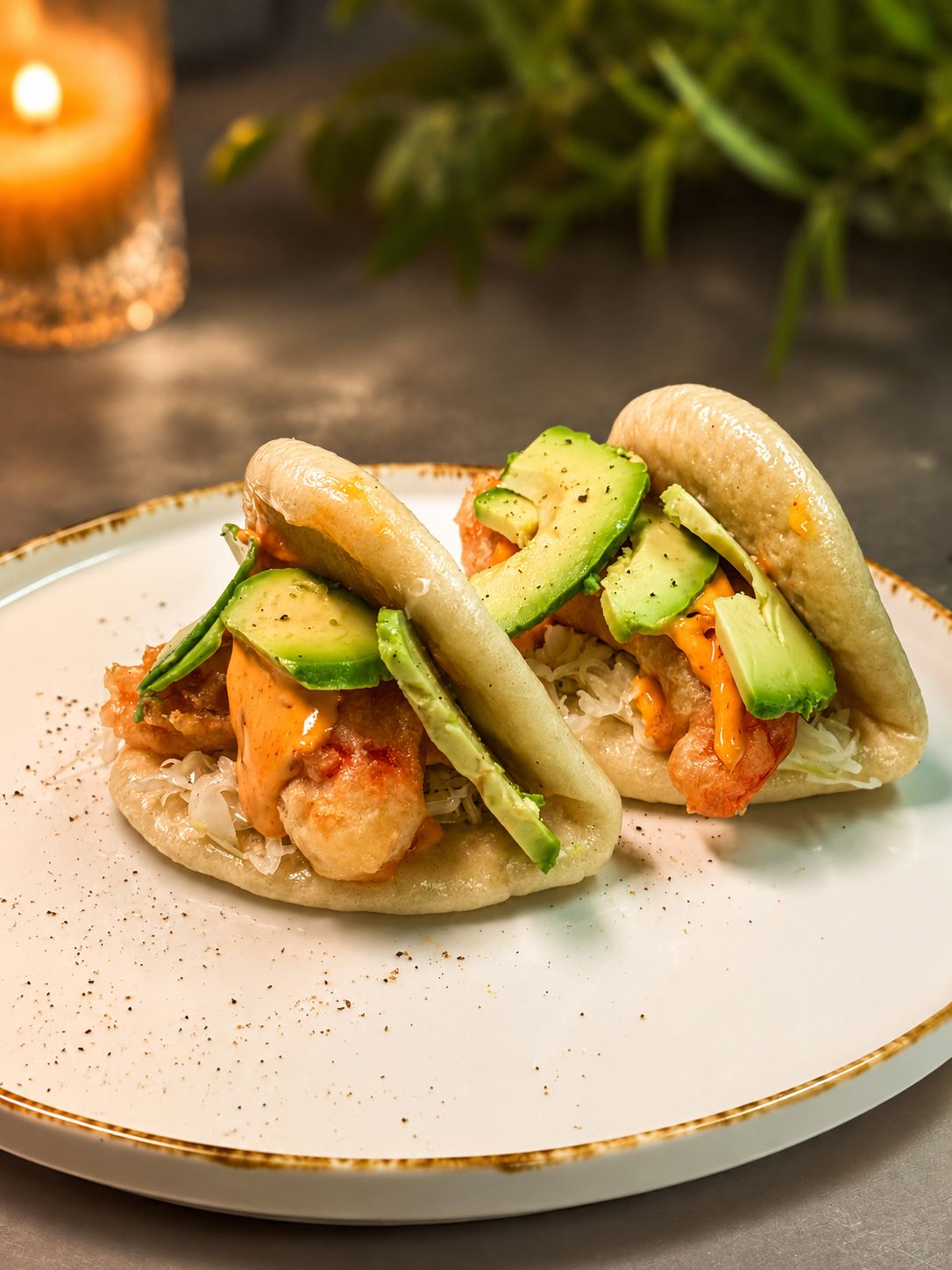 Bao di pesce con avocado
