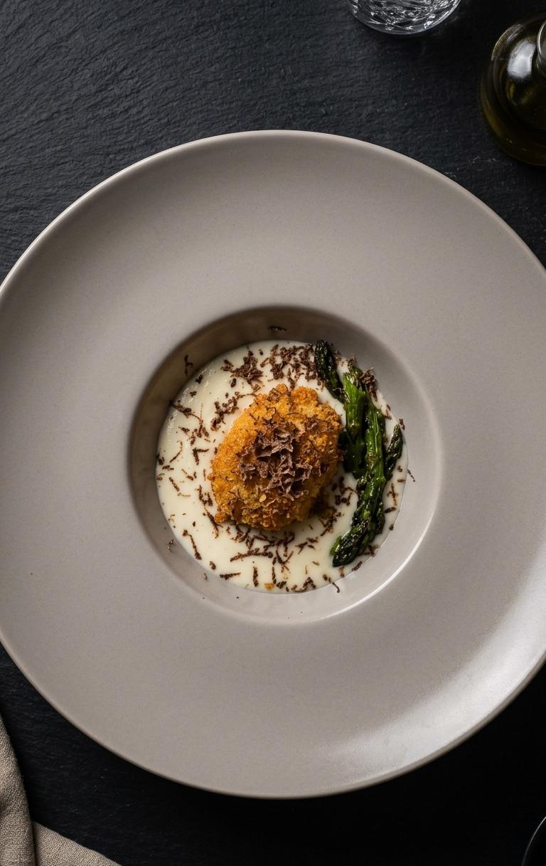 Piatto gourmet con tartufo
