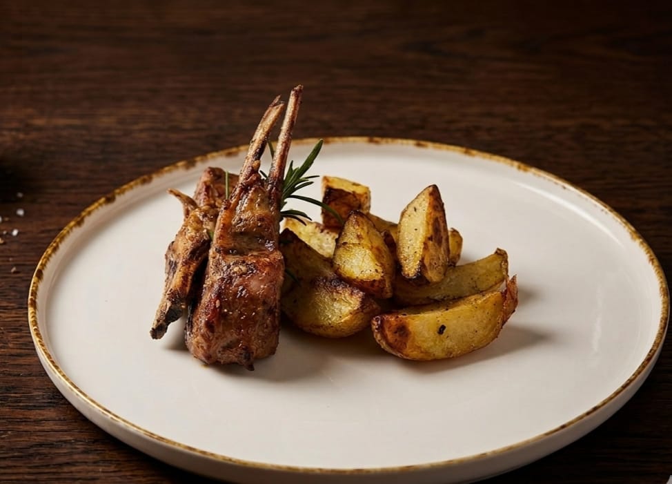 Costolette con patate arrosto